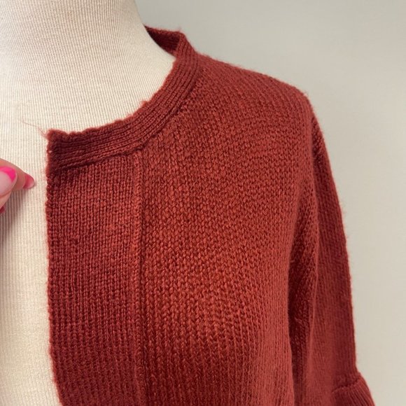 Wooden Ships Paola Buendia Mohair Open Front Flounce Ruffle Sleeve Cardigan Size - Picture 4 of 7